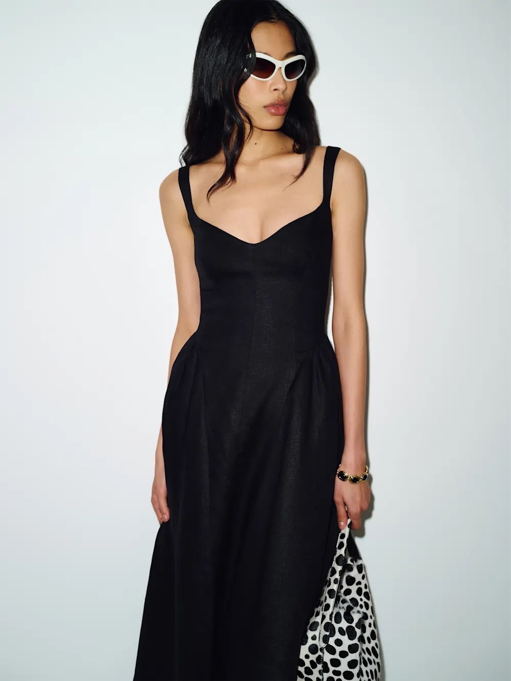 Reformation Birdie Linen Dress In Black, NEW WITHOUT TAGS, NEVER WORN, NO FLAWS. - Picture 2 of 13